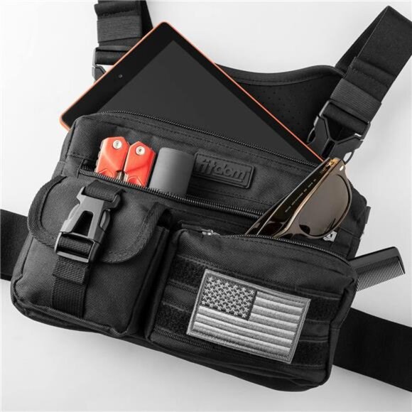Tactical Inspired Sports Utility Chest Pack. Chest Bag For Men - Picture 7 of 8
